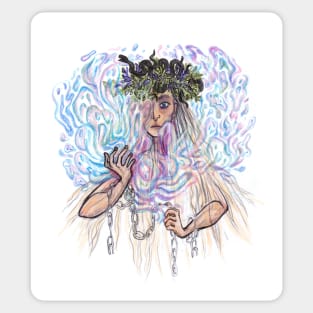Hecate goddess of Witchcraft and Ghosts Sticker